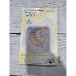 Vintage Janlynn Neat Nifty Im A Little Star Cross stitch Bib